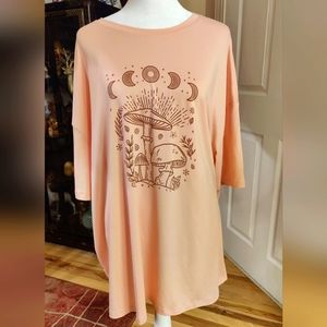 SHEIN Mushroom Celestial Print T-Shirt